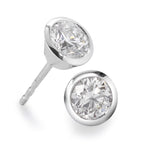 Ohrstecker 750/18 K Weissgold Diamant weiss, 0.35 ct, 2 Steine, Brillantschliff, w-si Ø5 mm