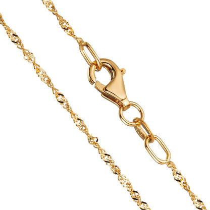 Singapur-Halskette 375/9 K Gelbgold  Ø1.1 mm