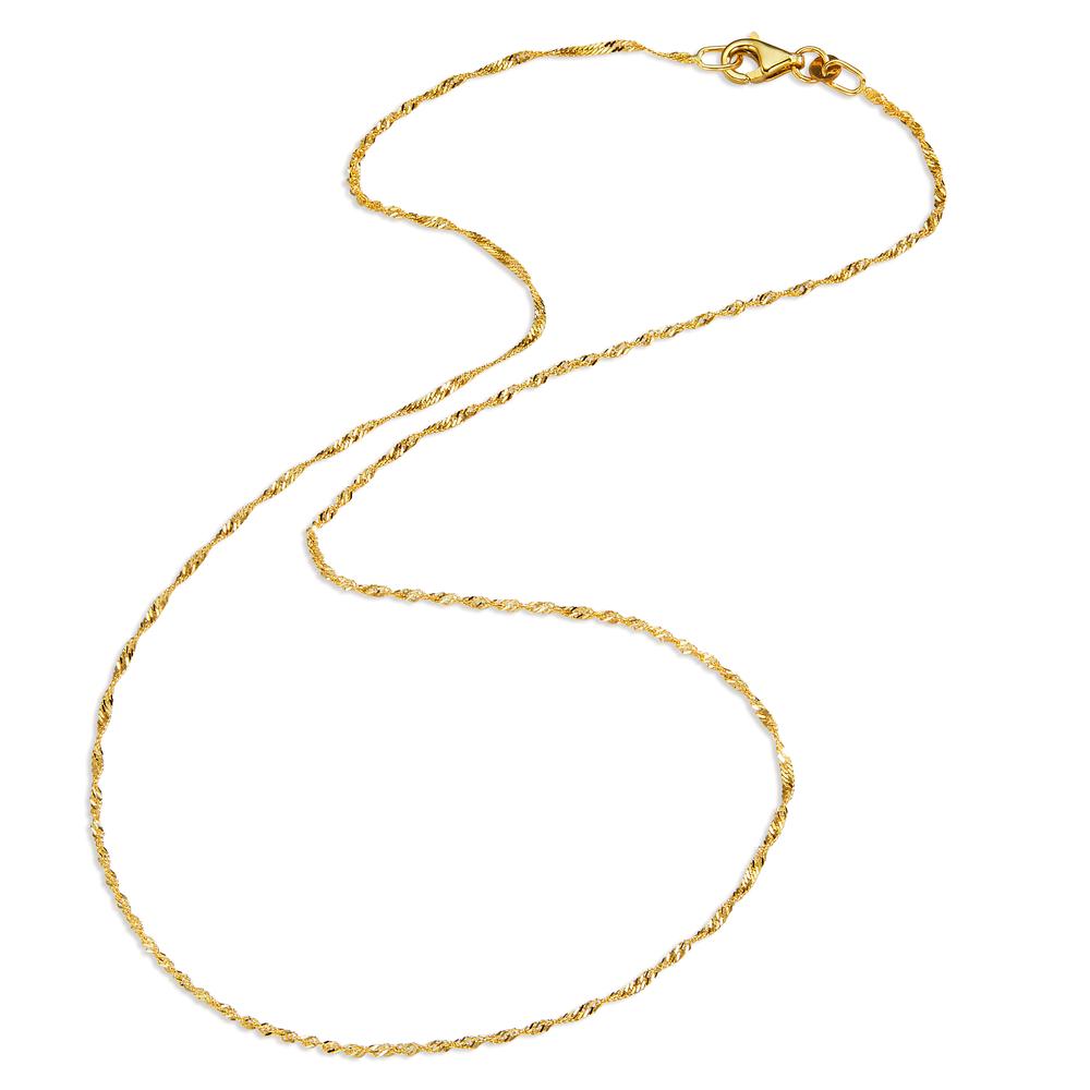 Singapur-Halskette 375/9 K Gelbgold  40 cm Ø1.1 mm