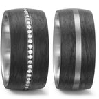 Fingerring 950 Palladium, Carbon