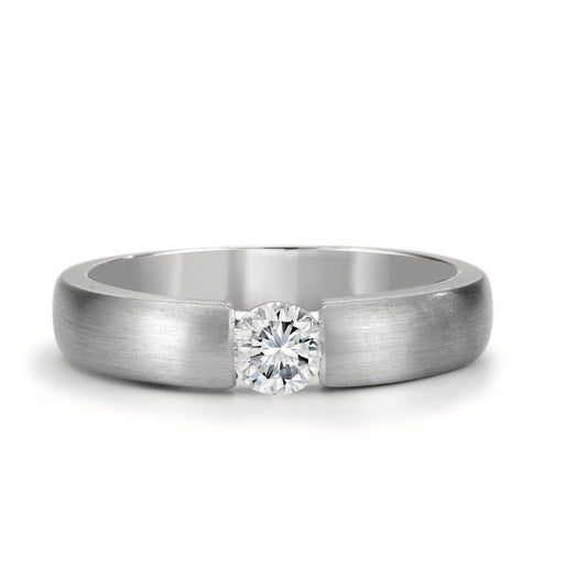 Solitär Ring 750/18 K Weissgold Diamant weiss, 0.30 ct, w-si