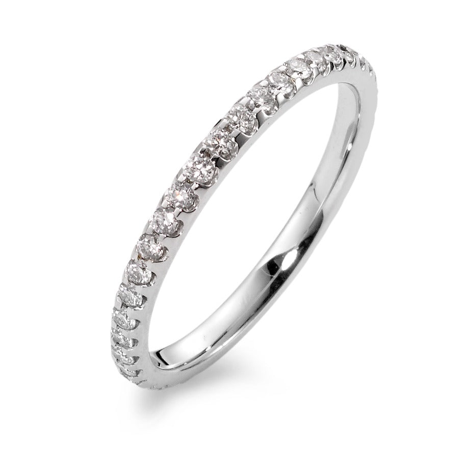 Memory Ring 750/18 K Weissgold Diamanten 0.53 ct, w-si
