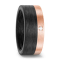 Fingerring Carbon, 750/18 K Rotgold