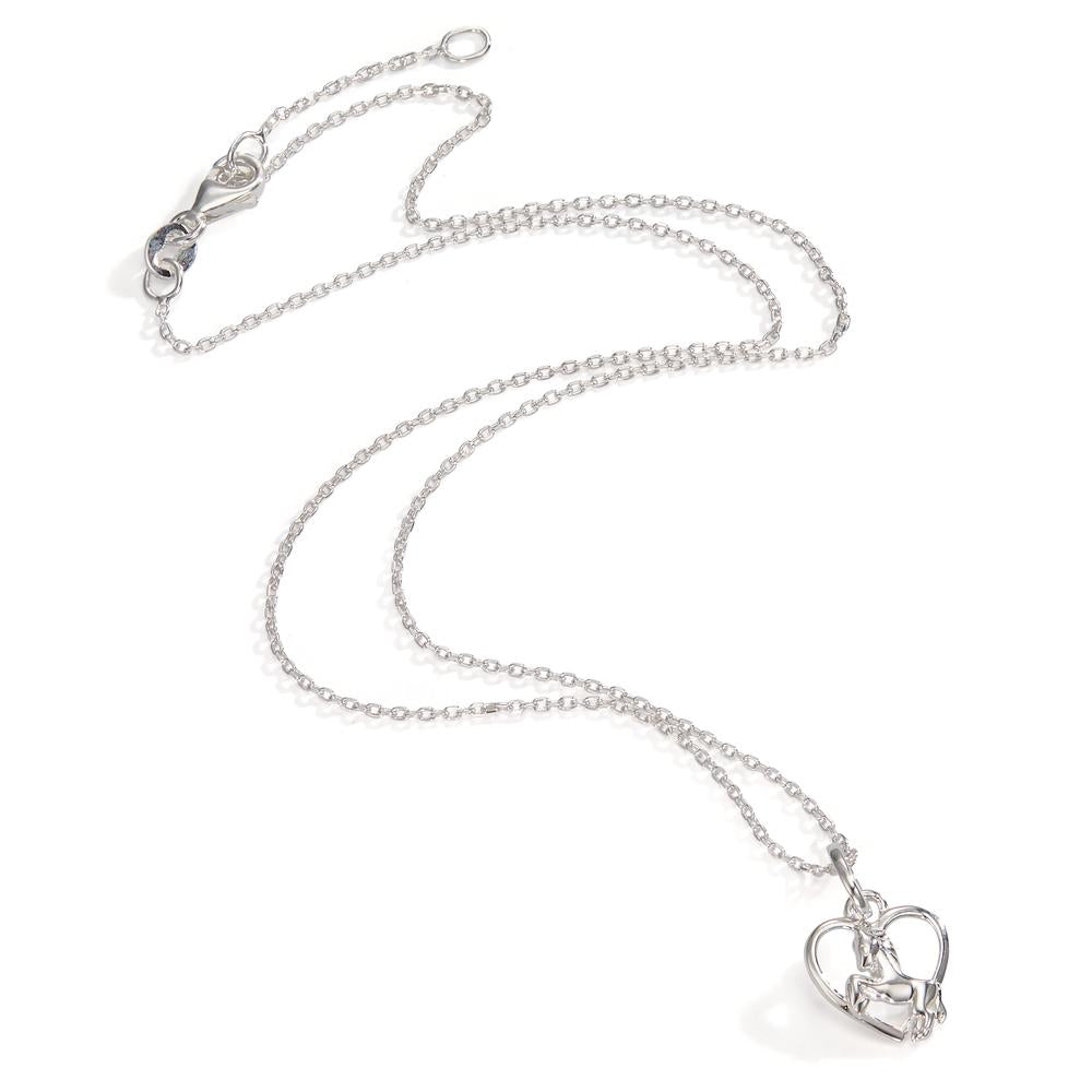 Halskette mit Anhänger Silber Pferd verstellbar Ø10 mm