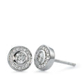 Ohrstecker 750/18 K Weissgold Diamant 0.39 ct, 34 Steine, w-si Ø7 mm