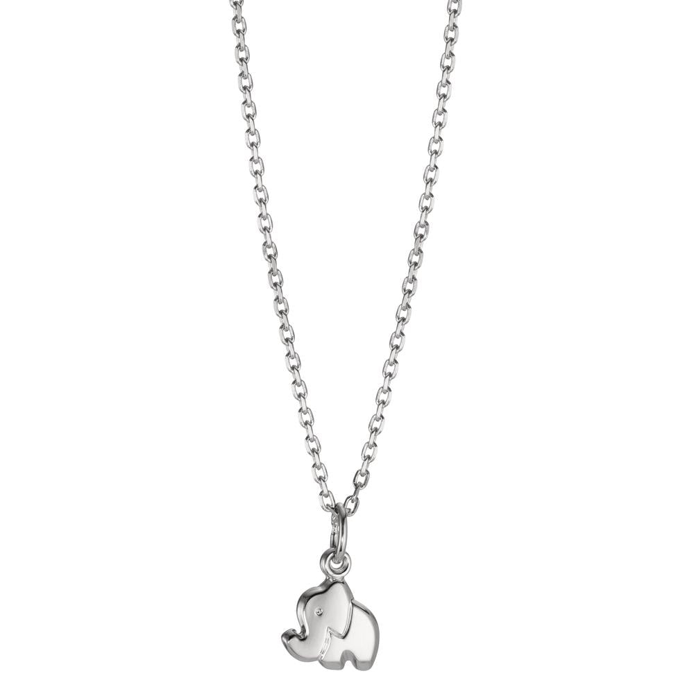 Halskette mit Anhänger Silber Elefant Ø8.5 mm