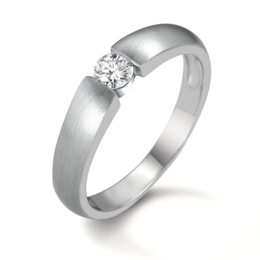Solitär Ring 950 Palladium Diamant 0.20 ct, w-si
