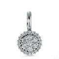 Anhänger 750/18 K Weissgold Diamant 0.26 ct, 27 Steine, Brillantschliff, w-si Ø8 mm