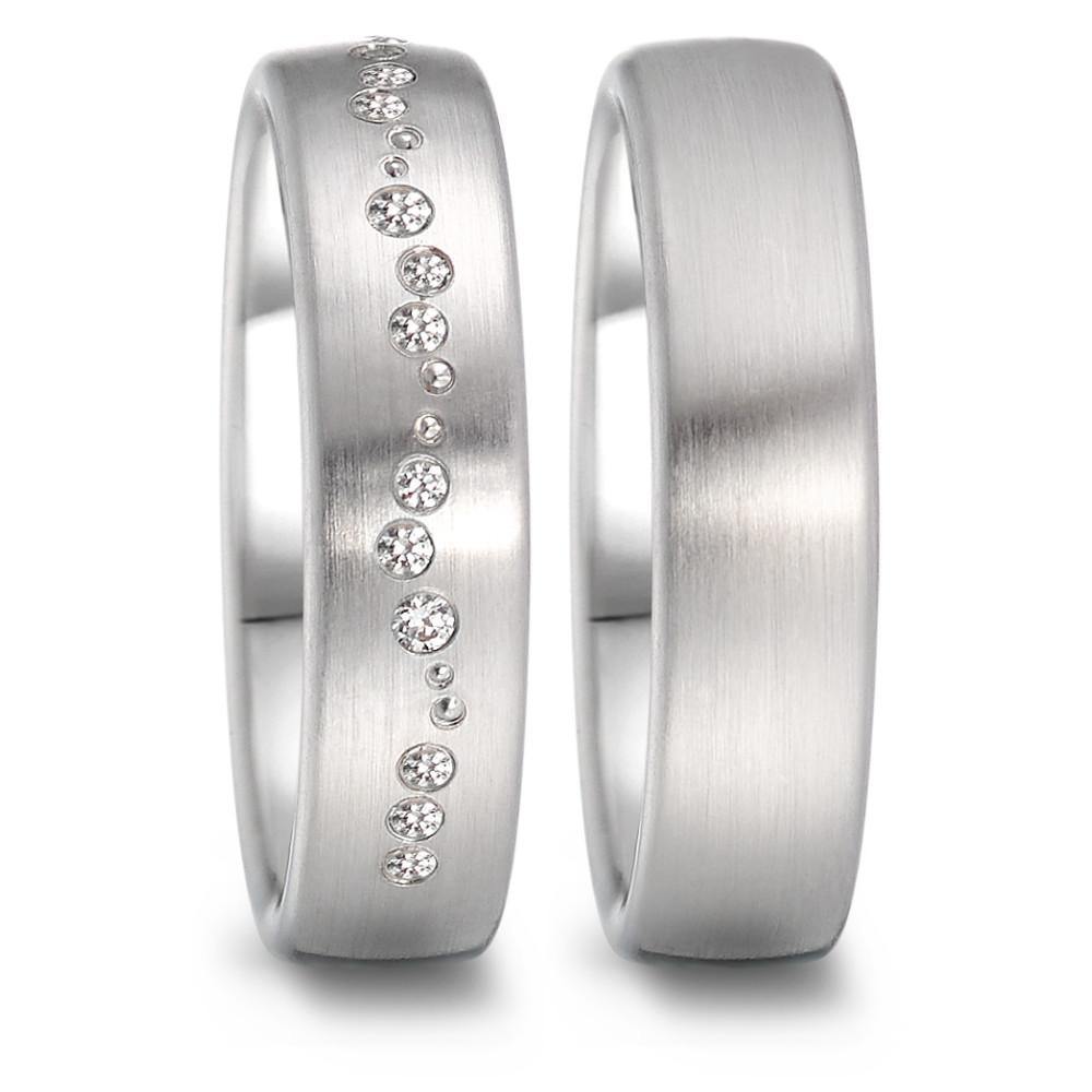 Partnerring 750/18 K Weissgold