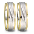 Partnerring 750/18 K Weissgold, 750/18 K Gelbgold