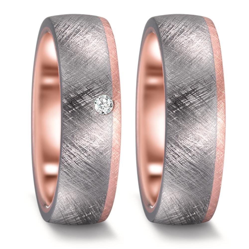 Partnerring 999 Tantal, 585/14 K Rosegold