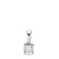Anhänger 750/18 K Weissgold Diamant weiss, 0.25 ct, Brillantschliff, w-si Ø4 mm