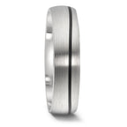 Partnerring 585/14 K Weissgold, Carbon