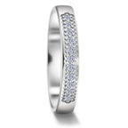 Partnerring 750/18 K Weissgold Diamant 0.11 ct, 11 Steine, tw-vsi