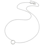 Collier 750/18 K Weissgold Diamanten 0.115 ct, w-si 42 cm Ø10 mm