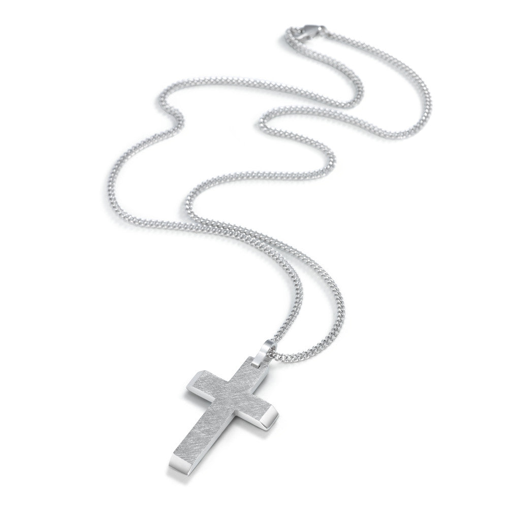 Halskette mit Anhänger Edelstahl Kreuz