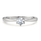 Solitär Ring 750/18 K Weissgold Diamant 0.25 ct, w-si