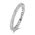 Memory Ring 750/18 K Weissgold Diamanten 0.75 ct, w-si