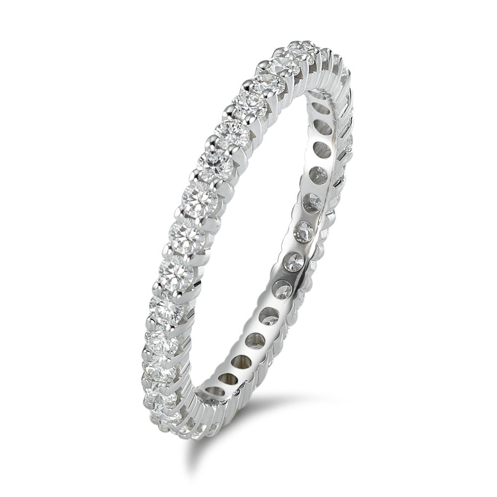 Memory Ring 750/18 K Weissgold Diamanten 0.75 ct, w-si