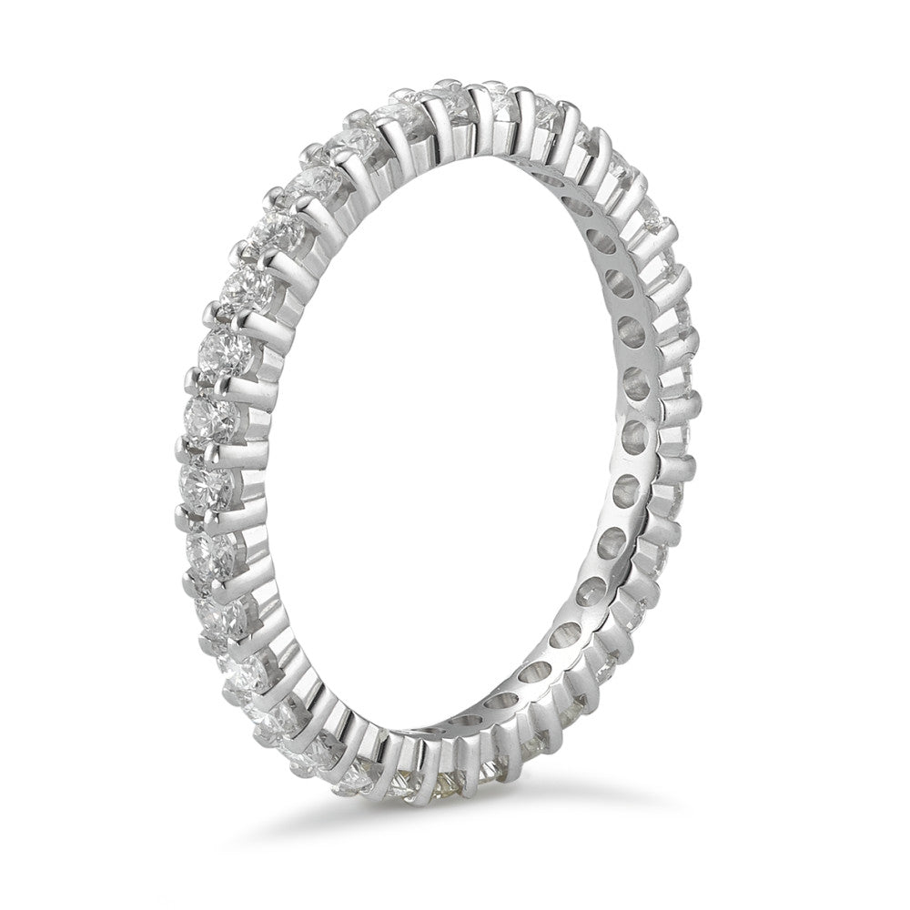 Memory Ring 750/18 K Weissgold Diamanten 0.75 ct, w-si