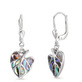 Ohrhänger Silber Abalone Blatt