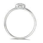 Fingerring 750/18 K Weissgold Diamant 0.15 ct, w-si