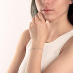 Armband Silber Zirkonia rhodiniert 16-19 cm verstellbar