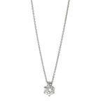 Collier 585/14 K Weissgold Diamant 0.22 ct, w-si 39.5-42 cm verstellbar