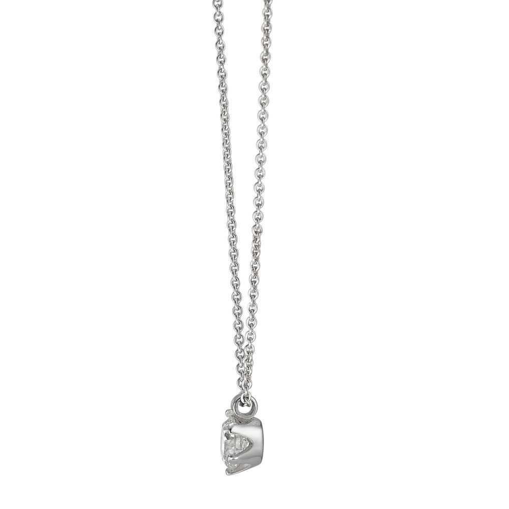 Collier 585/14 K Weissgold Diamant 0.22 ct, w-si 39.5-42 cm verstellbar