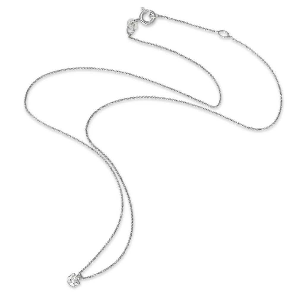 Collier 585/14 K Weissgold Diamant 0.22 ct, w-si 39.5-42 cm verstellbar