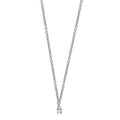 Collier 750/18 K Weissgold Diamant 0.04 ct, w-si 40-42 cm verstellbar