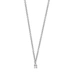 Collier 750/18 K Weissgold Diamant 0.04 ct, w-si 40-42 cm verstellbar