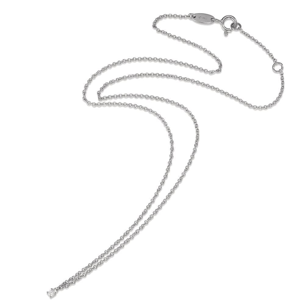 Collier 750/18 K Weissgold Diamant 0.04 ct, w-si 40-42 cm verstellbar