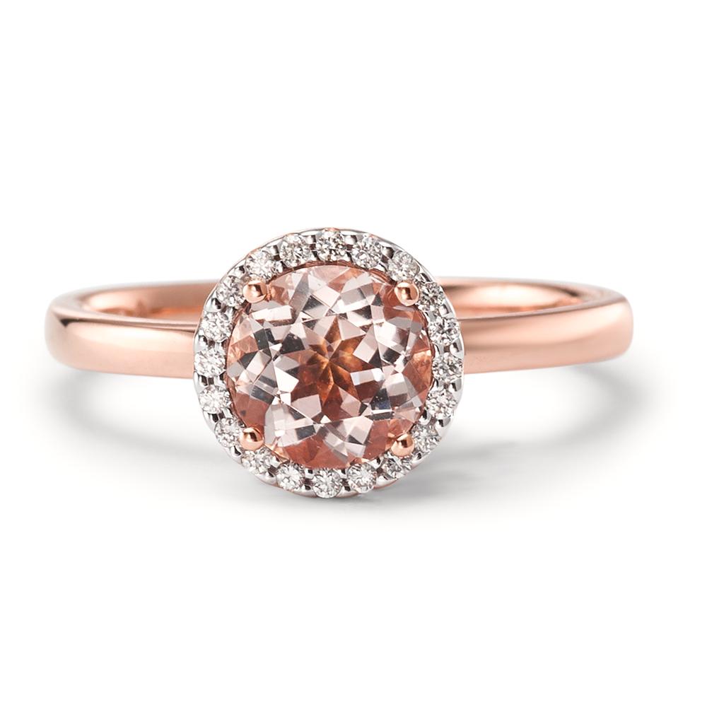 Fingerring 750/18 K Rotgold Morganit