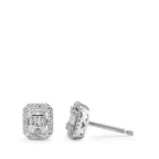 Ohrstecker 750/18 K Weissgold Diamanten weiss, 0.23 ct, w-si