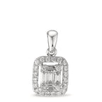 Anhänger 750/18 K Weissgold Diamanten weiss, 0.28 ct, w-si
