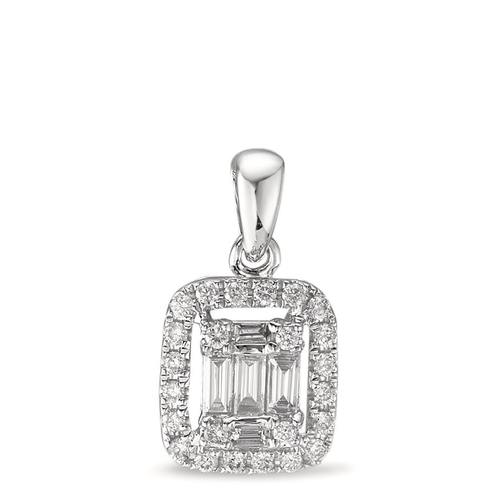 Anhänger 750/18 K Weissgold Diamanten weiss, 0.28 ct, w-si