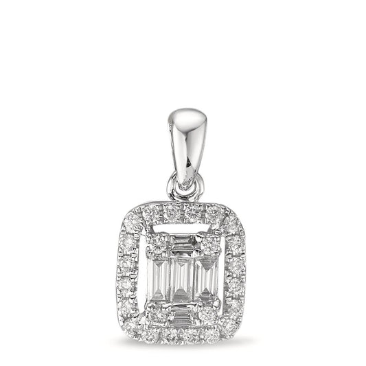 Anhänger 750/18 K Weissgold Diamanten weiss, 0.28 ct, w-si