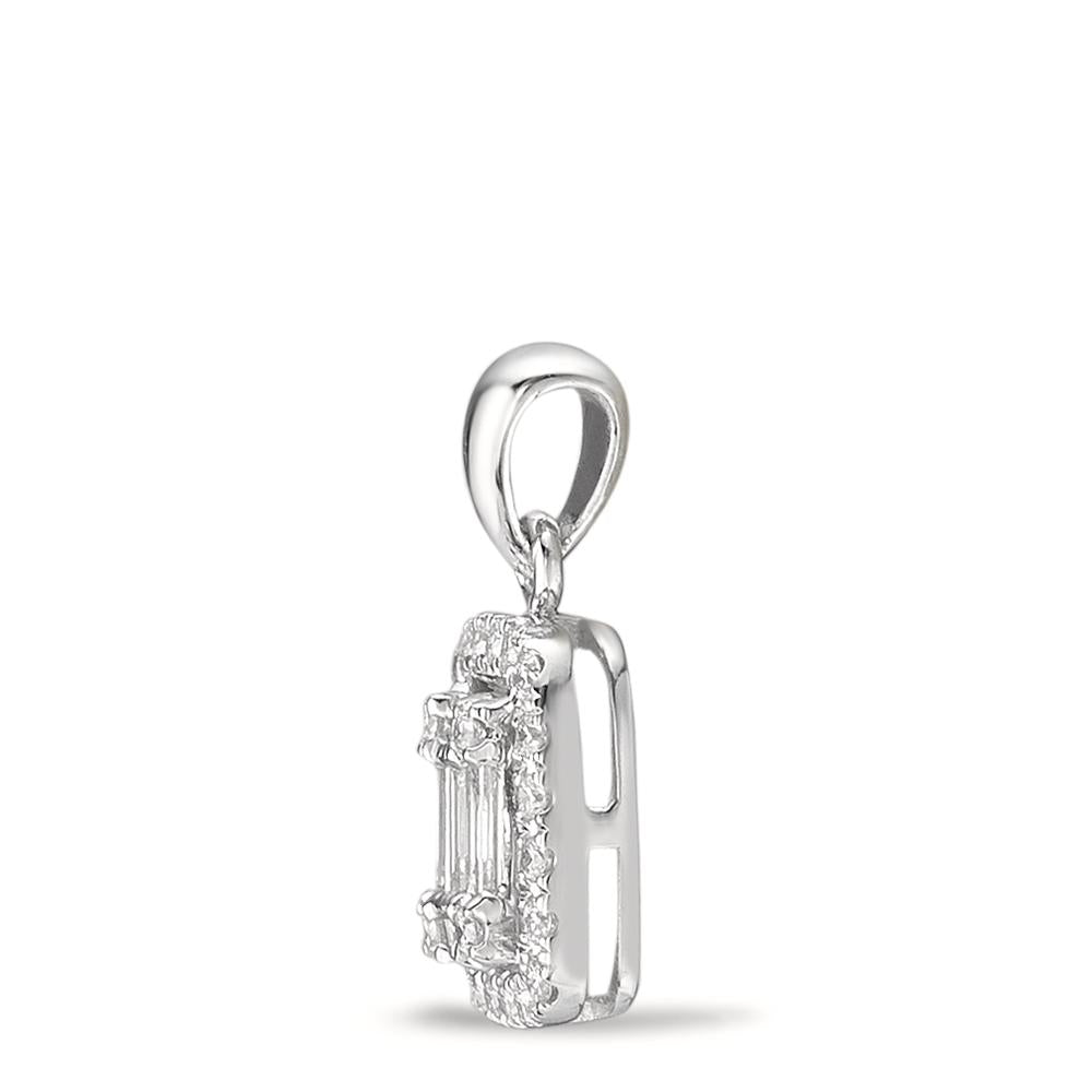 Anhänger 750/18 K Weissgold Diamanten weiss, 0.28 ct, w-si