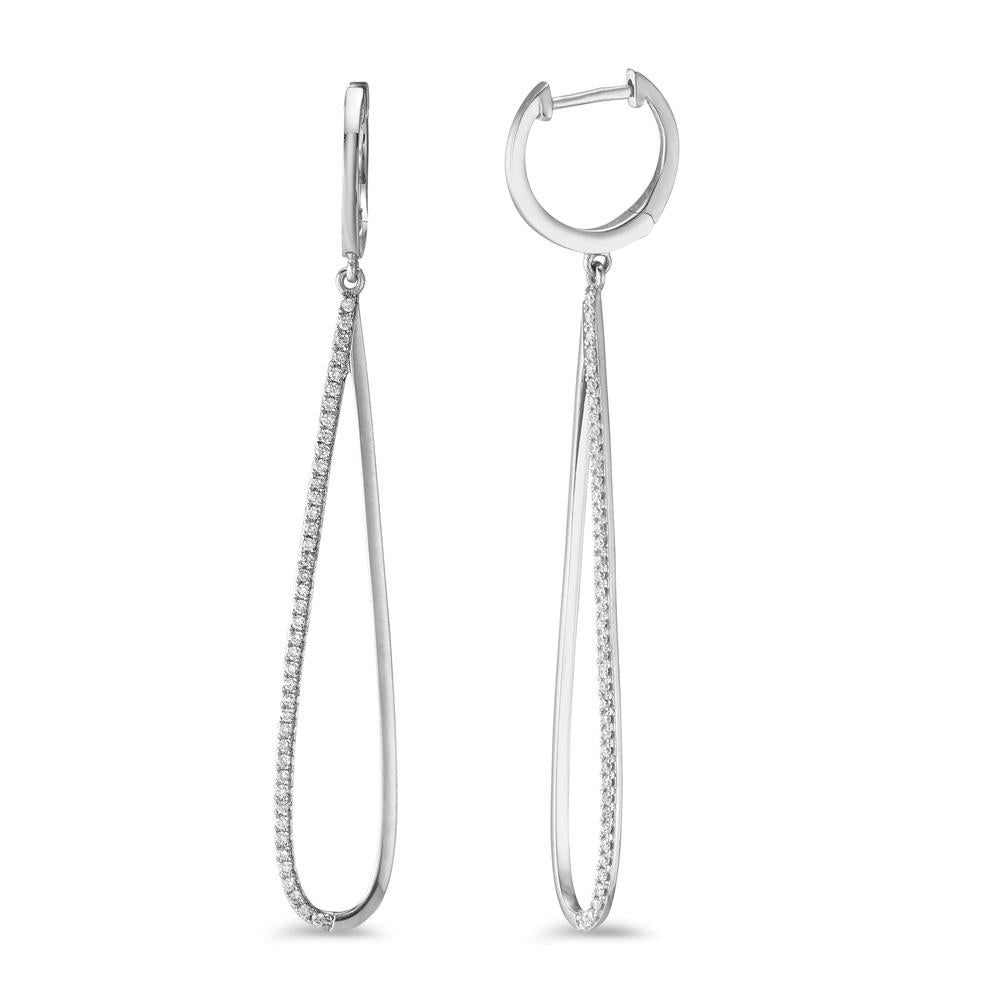 Ohrhänger 750/18 K Weissgold Diamanten 0.29 ct, w-si