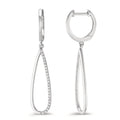 Ohrhänger 750/18 K Weissgold Diamanten 0.14 ct, w-si