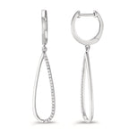 Ohrhänger 750/18 K Weissgold Diamanten 0.14 ct, w-si