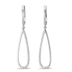 Ohrhänger 750/18 K Weissgold Diamanten 0.14 ct, w-si