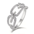 Fingerring 750/18 K Weissgold Diamanten 0.20 ct, Brillantschliff, w-si