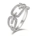 Fingerring 750/18 K Weissgold Diamanten 0.20 ct, Brillantschliff, w-si