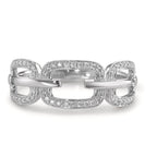 Fingerring 750/18 K Weissgold Diamanten 0.20 ct, Brillantschliff, w-si