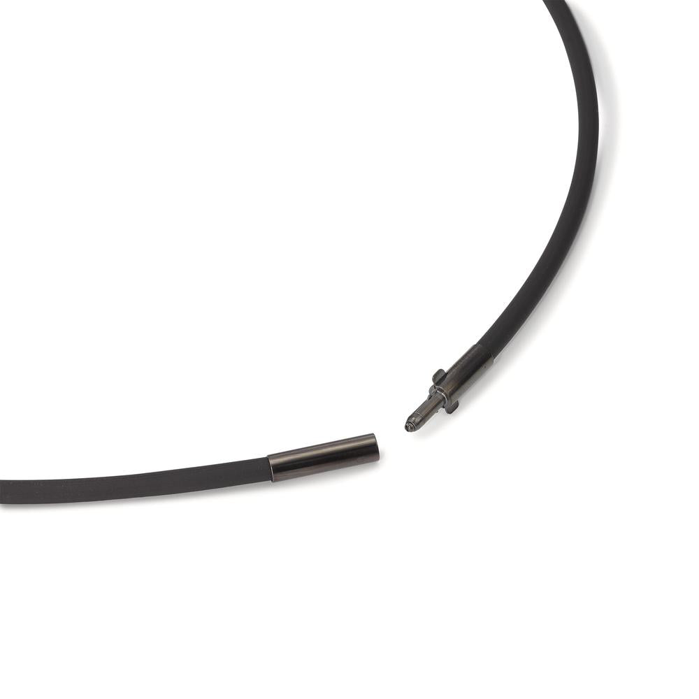 Kautschuk Collier Nexus Ø3mm mit schwarzem Clipverschluss, 50cm