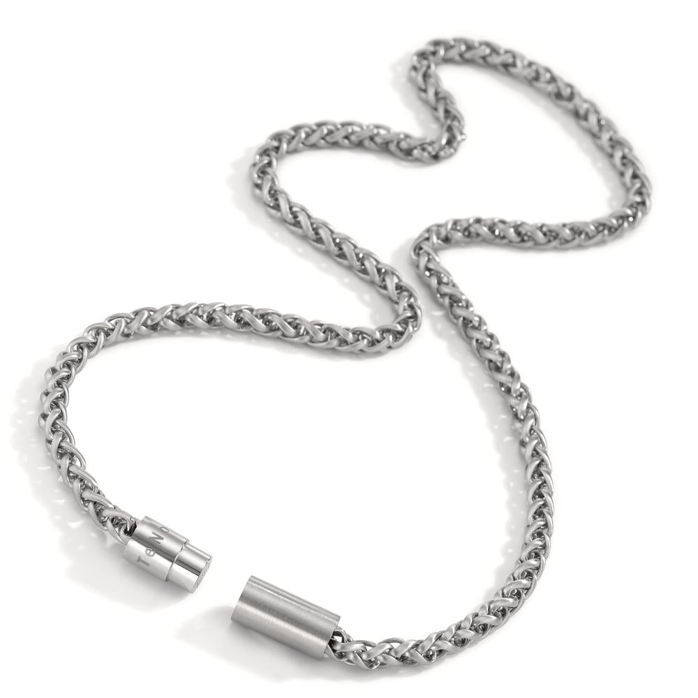 Halskette Heritage aus Edelstahl mit Magnetverschluss in Glanz und Matt, 50cm