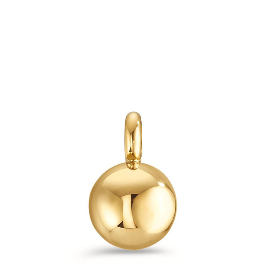 Charm-Anhänger Bola in Gold aus Edelstahl glänzend Ø8 mm