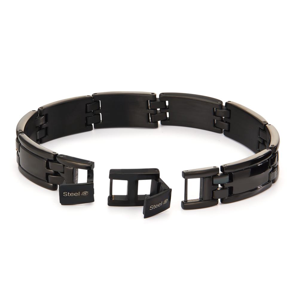 Armband Edelstahl, Carbon schwarz IP beschichtet verstellbar